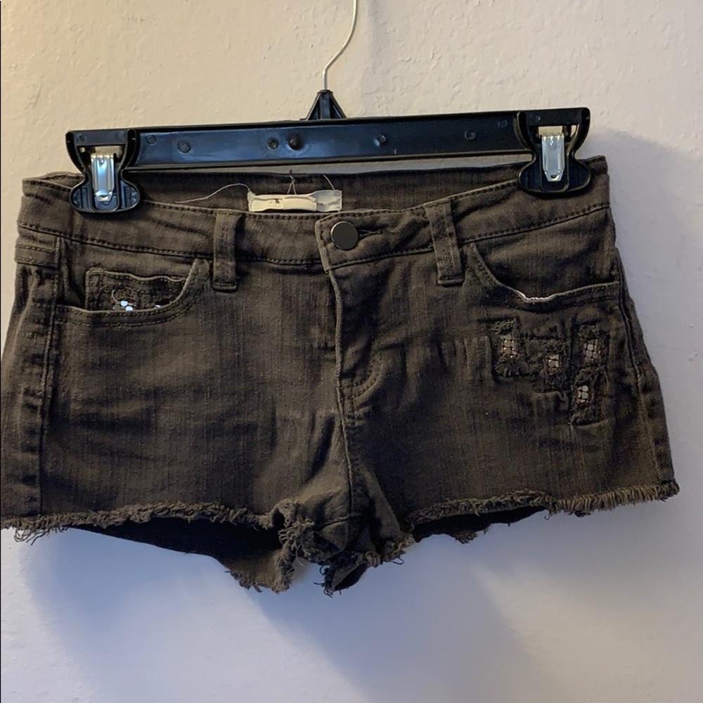 Black Denim Mini Shorts